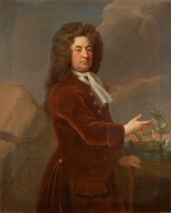 Konteramiral Sir William Whetstone (d.1711), sent 1600-tal till tidigt 1700-tal (olja på duk) av Michael Dahl