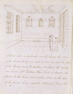 John Tatums föreläsningsrum i Dorset Street, utanför Fleet Street, 1810 (penna och bläck på papper)