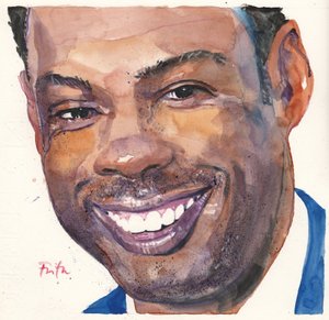 Chris Rock (akvarell) av Michael Frith