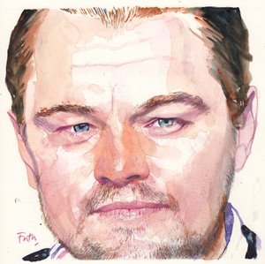 Leonardo DiCaprio, 2016 (akvarell) av Michael Frith