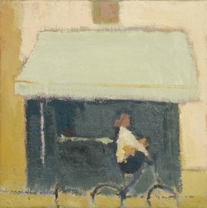 Cykel och baguetter, 2017 (olja på linne)