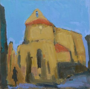 Kyrka nära Bordeaux, 2017 (olja på linne)