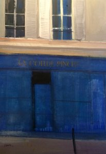 La Corde Pincée, 2015 (akvarell på papper) av Michael G. Clark