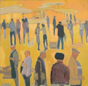 Market Day, 2017 (olja på linne) av Michael G. Clark