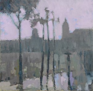 Paris i regnet, 2016 (olja på linne)