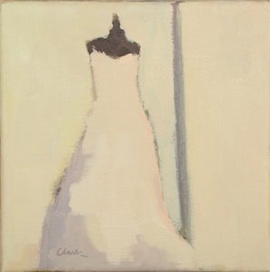 Bröllopsklänning, 2017 (olja på linne) av Michael G. Clark