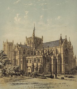 Ripon Cathedral, Yorkshire (färg litho)