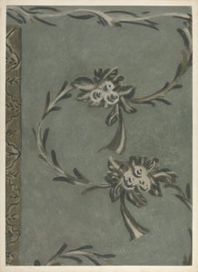 Fri handdekorerad vägg, ca. 1940.