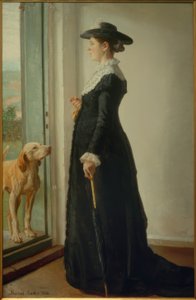 Porträtt av min fru. Målaren Anna Ancher av Michael Peter Ancher