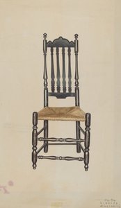Ledstång baksida stol, 1938.