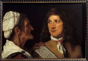 The Young Man and the Matchmaker Målning av Michael Sweert (Michiel Sweert