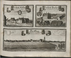 Tyska: Historico-Topographica Descriptio. Det vill säga: Beskrivning, deß Churfürsten- und Hertzogthums Ober- und Nidern Bayrn : Welches In vier Theilter oder Renntämbter, Als Oberlandts München und Burgkhausen, Unterlandts aber in Landshuet und Straubing 
