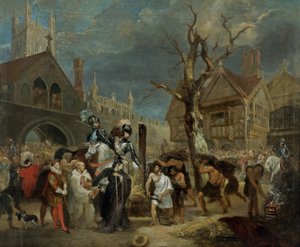 Martyrdom of Bishop Hooper (olja på duk)