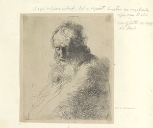 Byst av en gammal man met baard Samling av åttiofem originaltryck (serietitel) av Michael Willmann (attributed to)