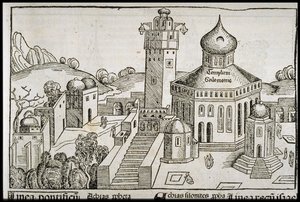 Templum Salomonie från Schedels Chronicle of the World, ca 1493. av Michael Wolgemut