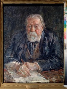 Porträtt av kompositören Mikhail Ippolitov Ivanov (Ippolitov-Ivanov) (1859-1935). Målning av Mikhail Fyodorovich Shemyakin (Chemiakin) (1875-1944), olja på duk av Michail Fyodorovich Shemyakin