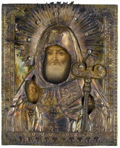 Saint Mitrophane of Voronezh (1623-1703) - Saint Mitrophane of Voronezh - Målning av Mikhail Vasilievich Borodulin (?-1859) av Michail Vasilyevich Borodulin