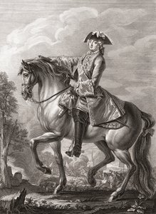 Kung Ludvig XV av Frankrike, ryttarporträtt.