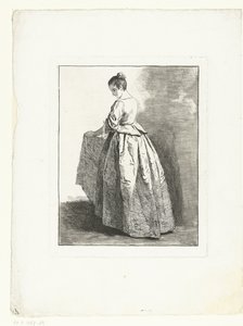 ung flicka Figurstudier (serietitel) Etudes de figures draperier (serietitel)