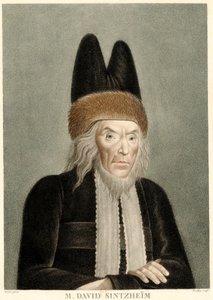 Porträtt av David Sintzheim 1745-1812, 1800-talet.