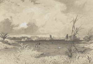 Pitch Lake av Michel Jean Cazabon