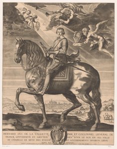 Ridsporträtt av Bernard de Foix de la Valette, hertig av Epernon av Michel Lasne