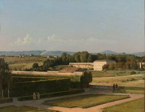 Utsikt över trädgårdarna i Villa Medici Utsikt över trädgården i Villa Medici av Michel Martin Drolling