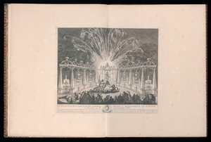 Design av belysningen och fyrverkerierna tillägnat His Grace the Dauphin i Meudon, 3 september 1735 av Michel de Bonneval