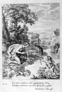 Narcissus förälskad i sin egen reflektion, 1655