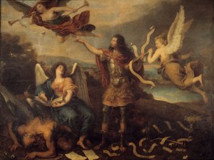 Ånger. Allegori för prins Ludvig II av Bourbon-Conde (Bourbon Conde) känd som Grand Conde (1621-1686). Målning av Cornelius den unge (1642-1708)