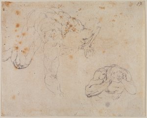 Kopia från den sista domen av Michelangelo (after) Buonarroti