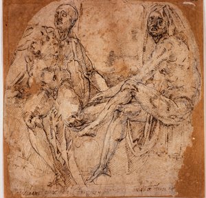 Studier av nakenstudier av Michelangelo (after) Buonarroti