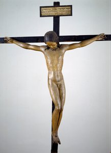 Krucifix, ca 1492-94 (polykromt trä) av Michelangelo Buonarroti