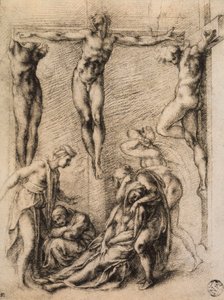 Korsfästelse, teckning av Michelangelo. Louvren, Paris av Michelangelo Buonarroti