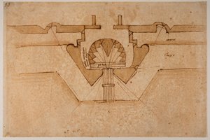 Design för en bastion för en port av Michelangelo Buonarroti