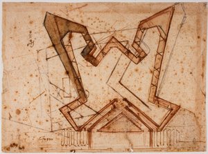 Befästning av porten till ängen av Michelangelo Buonarroti