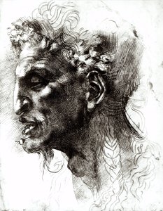Chef för en Satyr av Michelangelo Buonarroti