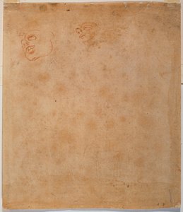 Huvudstudie för den sixtinska Jonah av Michelangelo Buonarroti
