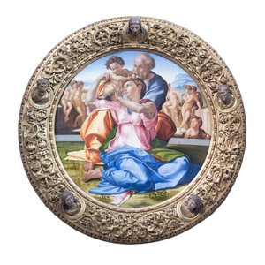 Helig familj med den unge Johannes Döparen, känd som "Doni tondo" av Michelangelo Buonarroti