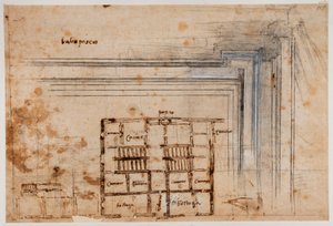 Husplan och portal av Michelangelo Buonarroti