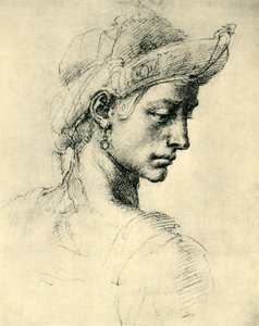 Ideal Head, 1520-1525, 1943. av Michelangelo Buonarroti