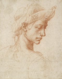 Ideal Head, c.1518-20 (röd krita på papper)