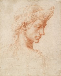 Ideal Head, sent 1400-tidigt 1500-tal av Michelangelo Buonarroti