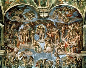 Sista domen, från Sixtinska kapellet av Michelangelo Buonarroti