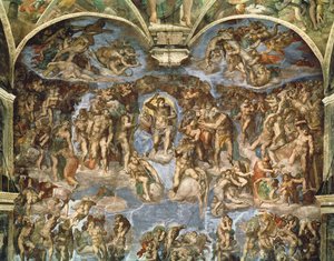 Sista domen, från Sixtinska kapellet av Michelangelo Buonarroti