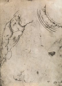 Manliga ben, studie av Michelangelo. Cabinet of Drawings and Prints, Uffizi Gallery, Florens av Michelangelo Buonarroti
