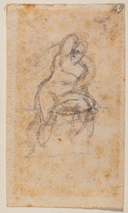 Nakenstudie för Sixtinska kapellet av Michelangelo Buonarroti