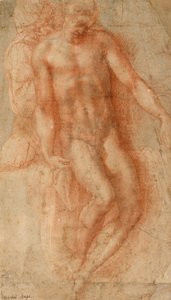 Pieta, ca 1530-36 (röd krita) av Michelangelo Buonarroti