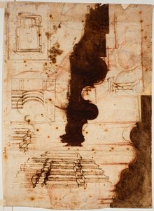 Planer för trappor av Michelangelo Buonarroti