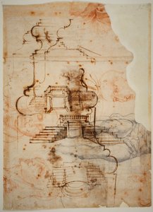 Planer för trappor av Michelangelo Buonarroti